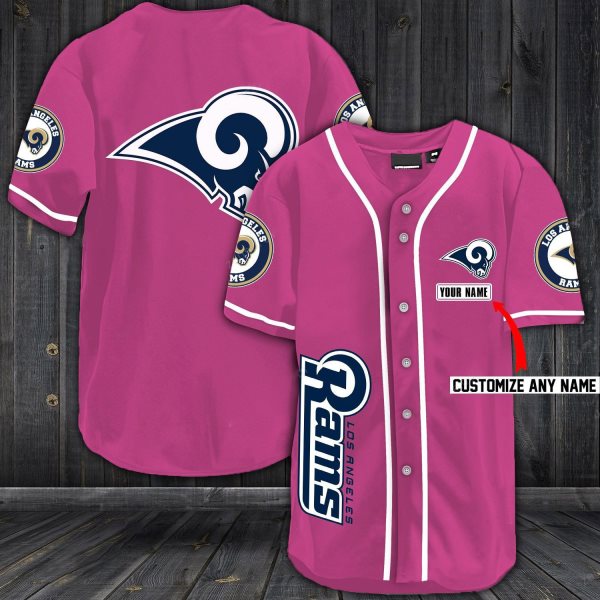 NFL Los Angeles Rams Baseball Customized Jersey (4)