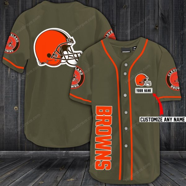 NFL Cleveland Browns Baseball Customized Jersey (3)