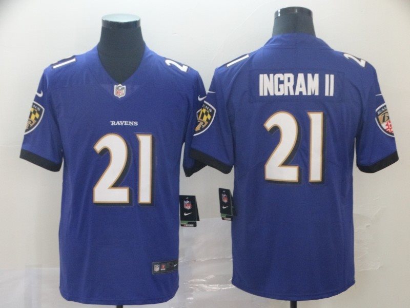 Nike Ravens 21 Mark Ingram II Purple Vapor Untouchable Limited Men Jersey