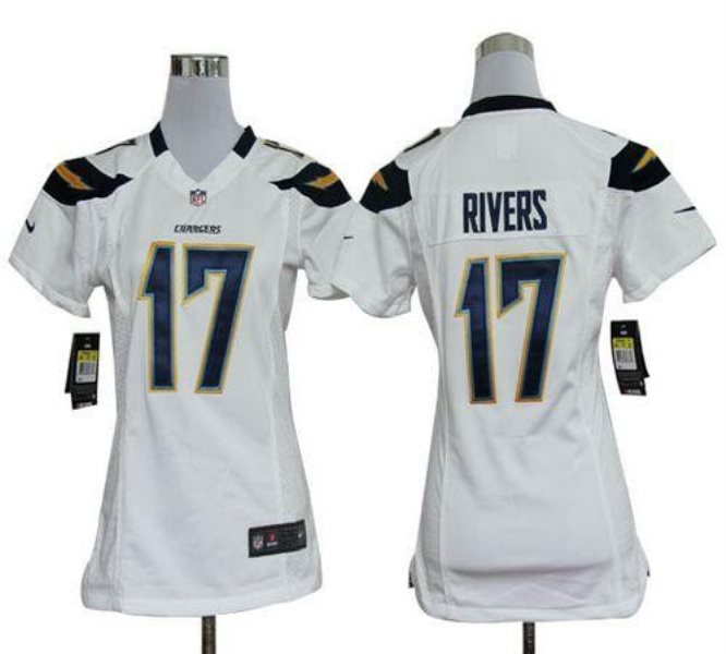 NFL Nike Chargers 17 Philip Rivers White Women's Elite Jersey