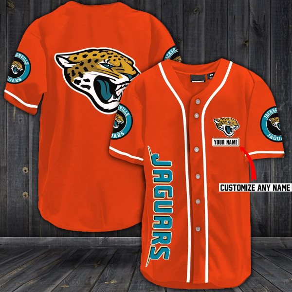 NFL Jacksonville Jaguars Baseball Customized Jersey (3)