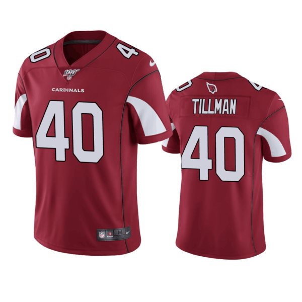 NFL Arizona Cardinals 40 Pat Tillman Red 100th Season Vapor Untouchable Limited Men Jersey