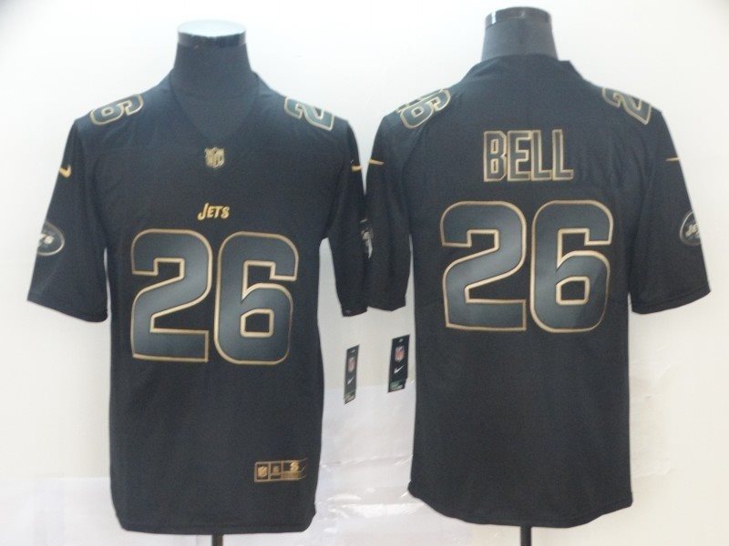 Nike Jets 26 Le'Veon Bell Black Gold Vapor Untouchable Limited Men Jersey
