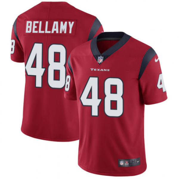 Nike Houston Texans 48 avin Bellamy Vapor Untouchable Limited Red Men Jersey