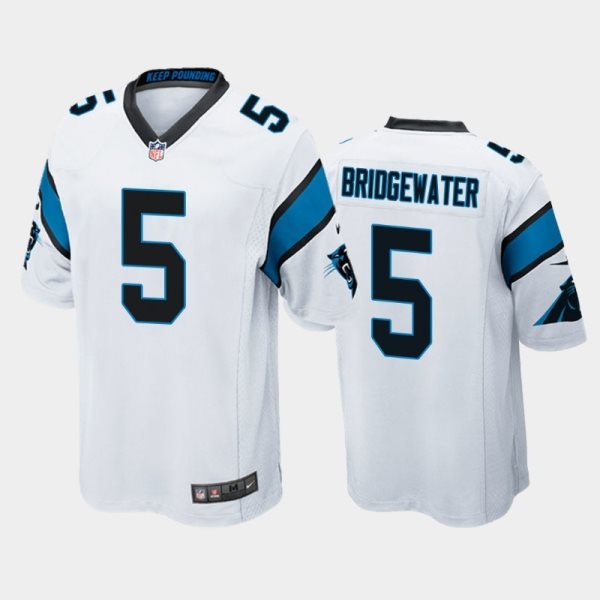 Nike Panthers 5 Teddy Bridgewater White Vapor Untouchable Limited Men Jersey