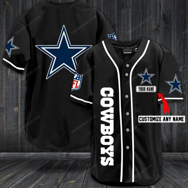 NFL Dallas Cowboys Baseball Customized Jersey