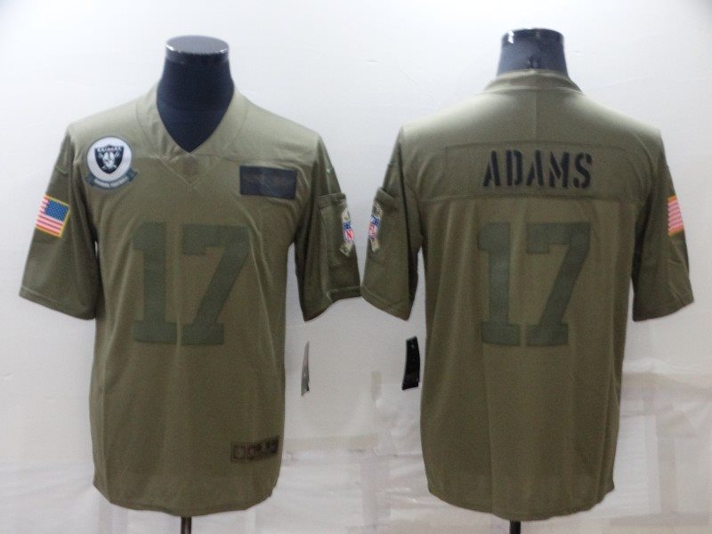 Nike Raiders 17 Davante Adams Olive Salute To Service Limited Men Jersey