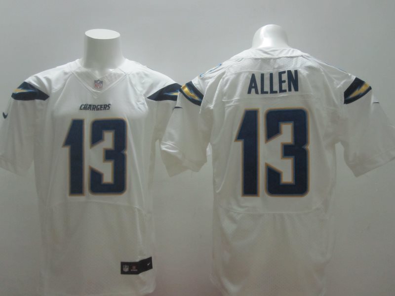 Nike San Diego Chargers No.13 Keenan Allen White Men's Football Elite Jersey