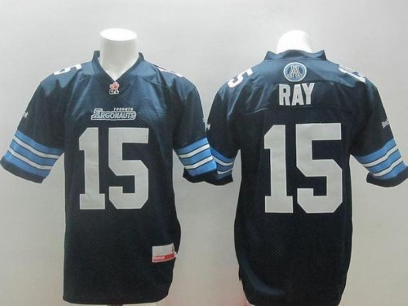 Toronto Argonauts No.15 Ricky Ray Navy Blue Men's Football Jersey
