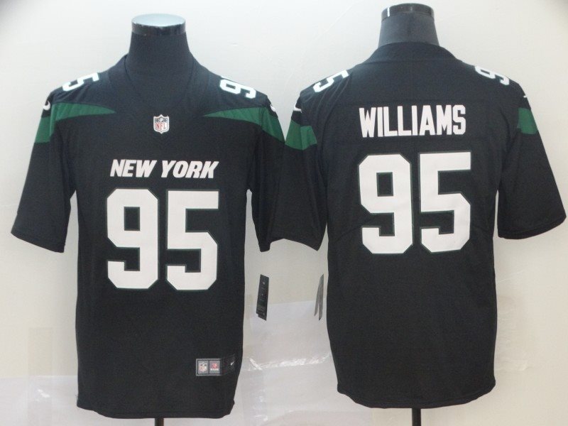 Nike Jets 95 Quinnen Williams Black 2019 NFL Draft Vapor Untouchable Limited Men Jersey