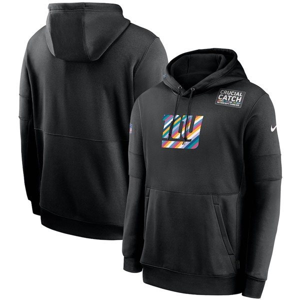 NFL New York Giants 2020 Black Crucial Catch Sideline Performance Pullover Hoodie