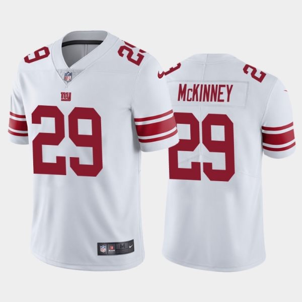 Nike Giants 29 Xavier McKinney White 2020 NFL Draft Vapor Limited Men Jersey