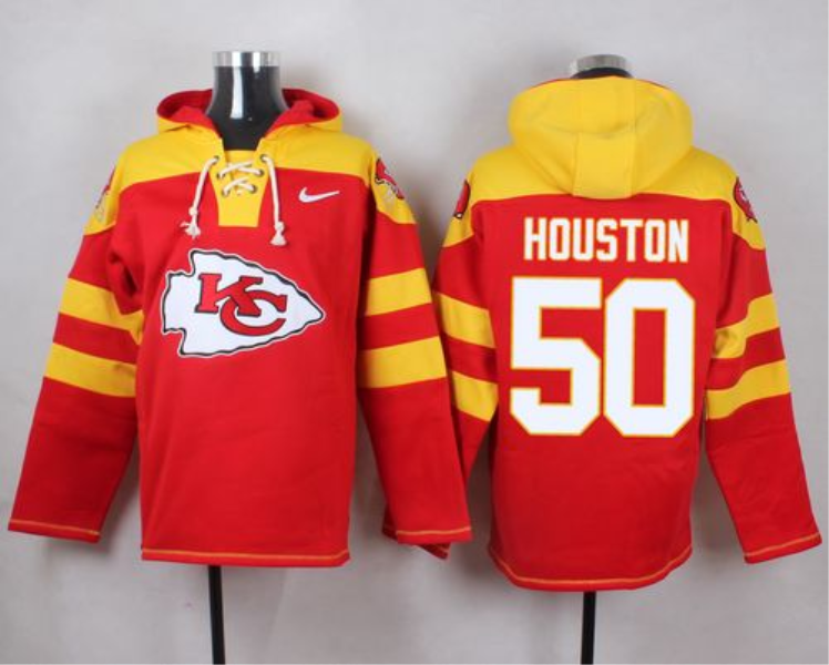 Nike Chiefs 50 Justin Houston Red Player Pullover NFL Sweatshirt Hoodie