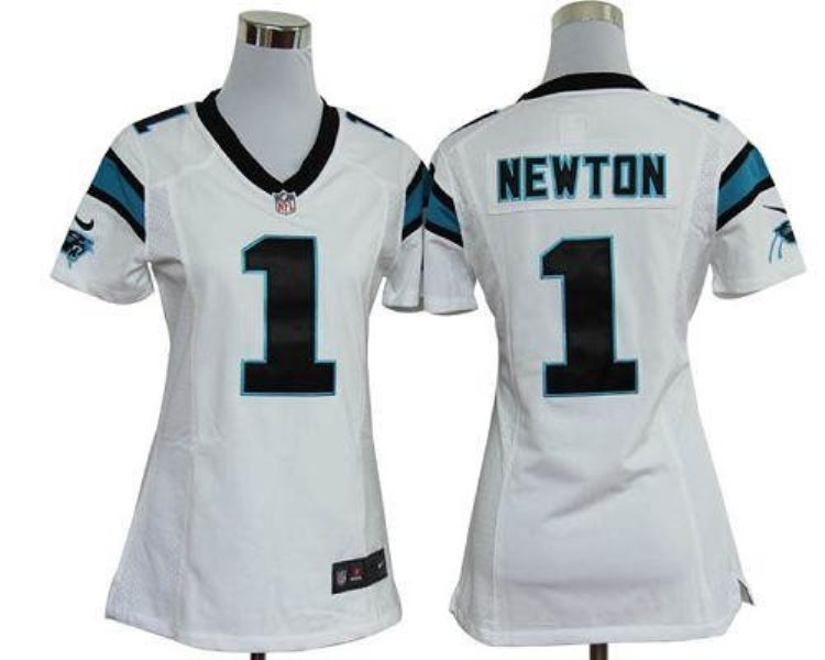 Nike Panthers 1 Cam Newton White Women's Elite Jersey