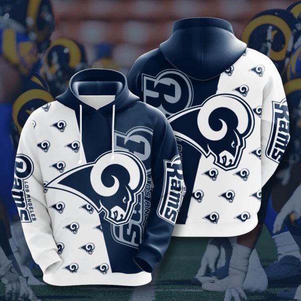 NFL Los Angeles Rams 3D Print Team Logo Hoodie