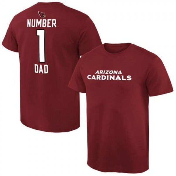 NFL Arizona Cardinals Pro Line Number 1 Dad T-Shirt Red