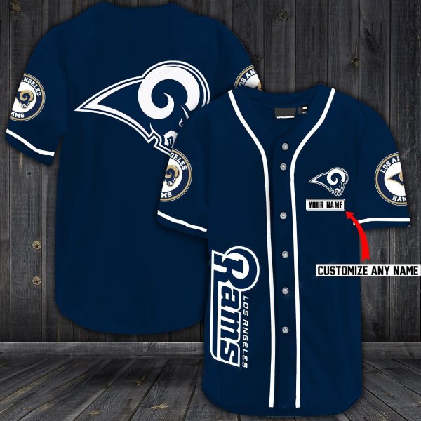 NFL Los Angeles Rams Baseball Customized Jersey (7)