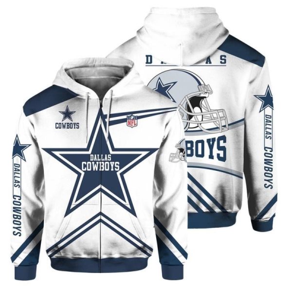 NFL Dallas Cowboys Rugby Fan 3D Flight Suit Spring Trainer Hoodie Sweatshirt 1
