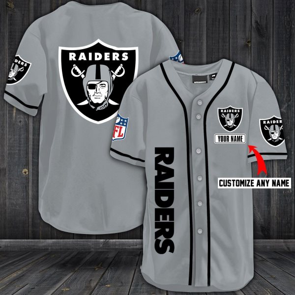 NFL Oakland Raiders Baseball Customized Jersey (4)