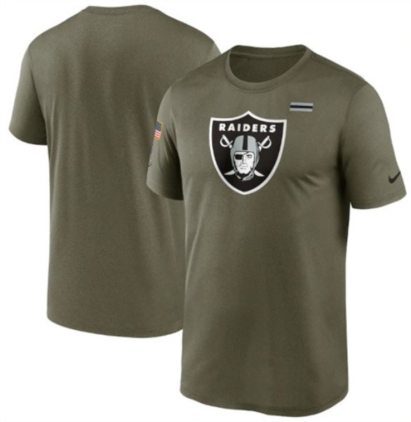 Nike Las Vegas Raiders 2021 Olive Salute To Service Legend Performance T-Shirt