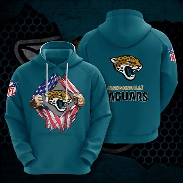 NFL Jacksonville Jaguars Teal 3D Trending T-Shirt Hoodie