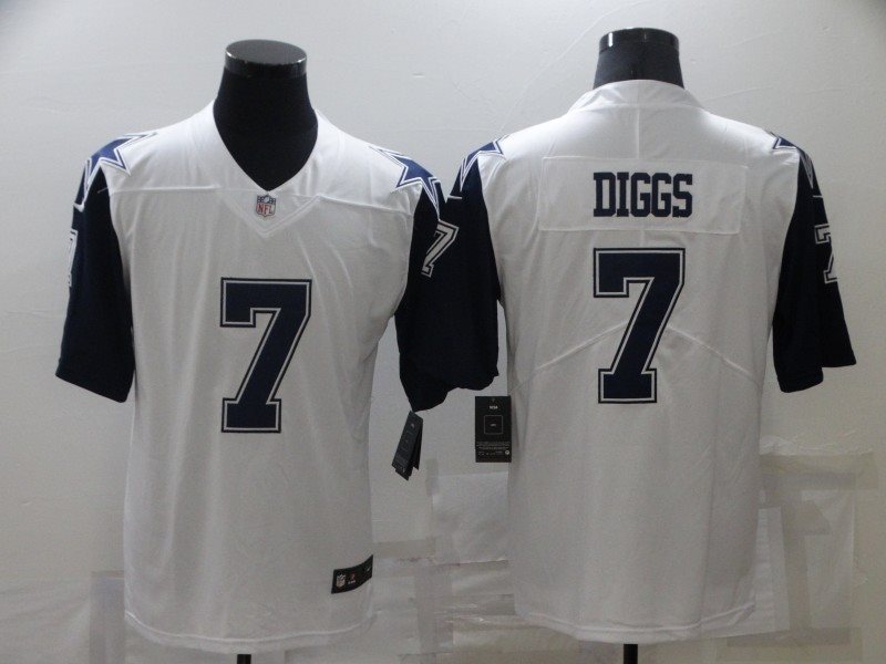 Nike Cowboys 7 Trevon Diggs White Color Rush Limited Men Jersey