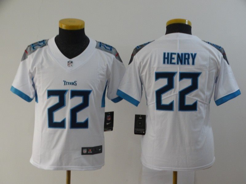 Nike Titans 22 Derrick Henry White Vapor Untouchable Limited Youth Jersey