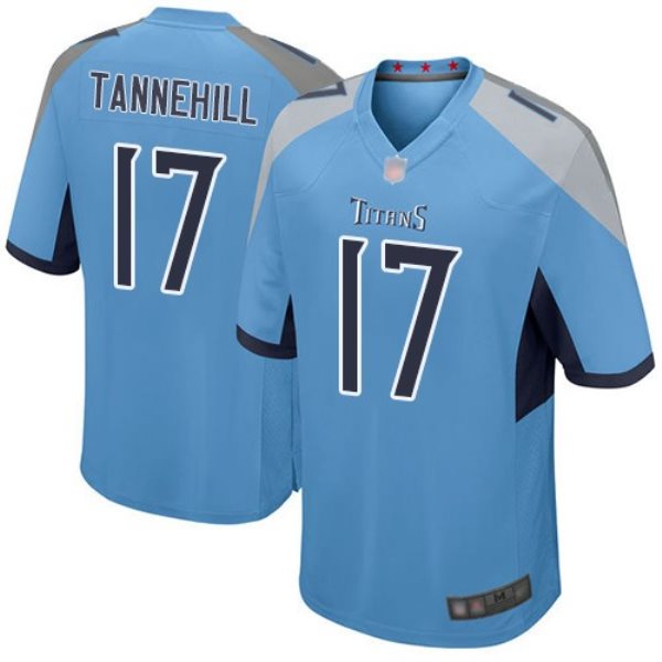 Nike Titans 17 Ryan Tannehill Light Blue Game Men Jersey