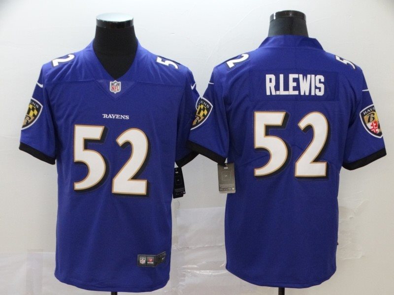 Nike Ravens 52 Ray Lewis Purple Vapor Untouchable Limited Men Jersey