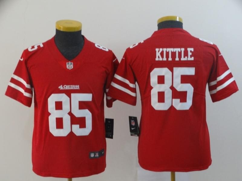 Nike 49ers 85 George Kittle Red Vapor Untouchable Limited Youth Jersey