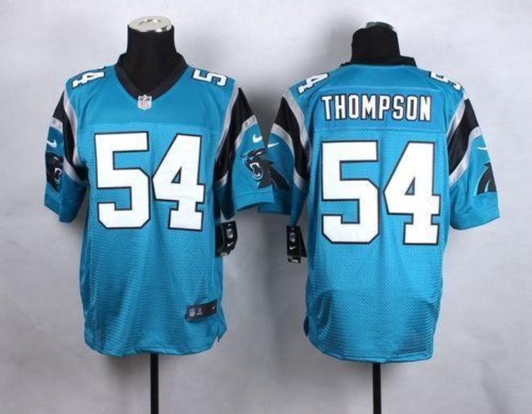 Nike Panthers 54 Shaq Thompson Blue Alternate Men Stitched NFL Elite Jersey