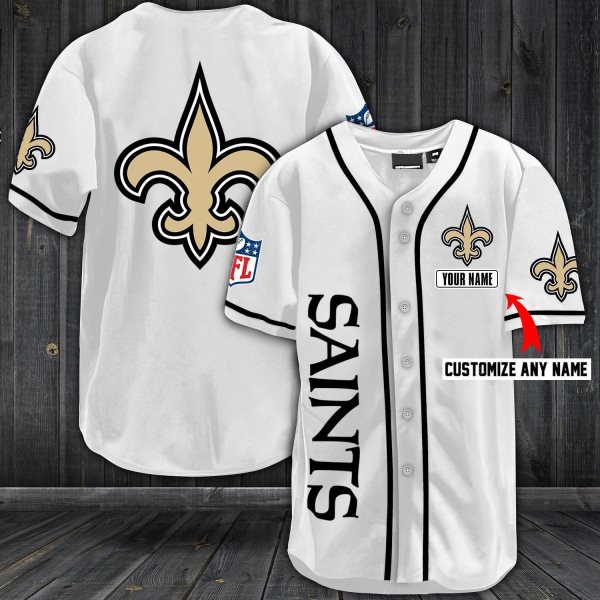NFL New Orleans Saints Baseball Customized Jersey (4)