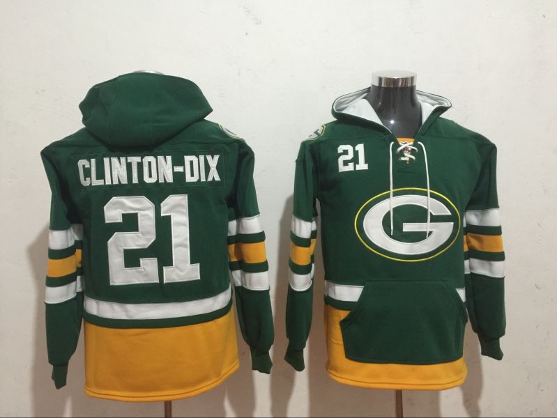 Nike Packers 21 Ha-Ha Clinton Dix Green Hoodie Sweatshirt