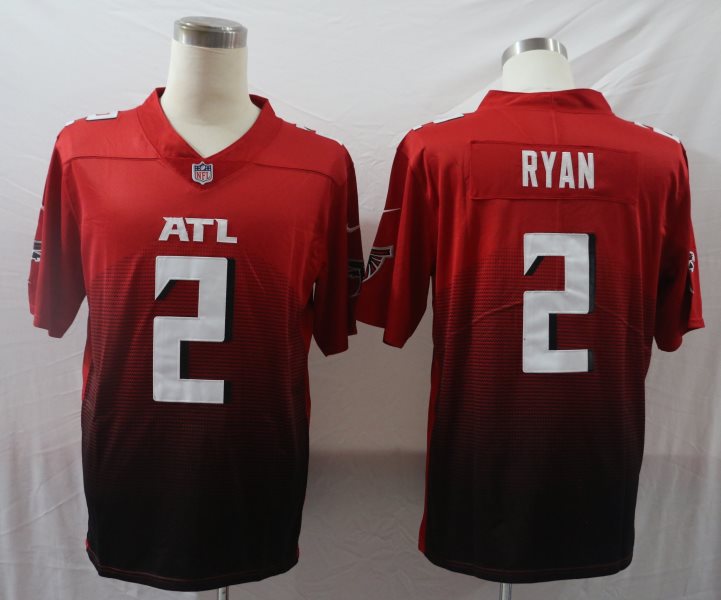 Nike Falcons 2 Matt Ryan 2020 New Red 2nd Alternate Vapor Limited Men Jersey
