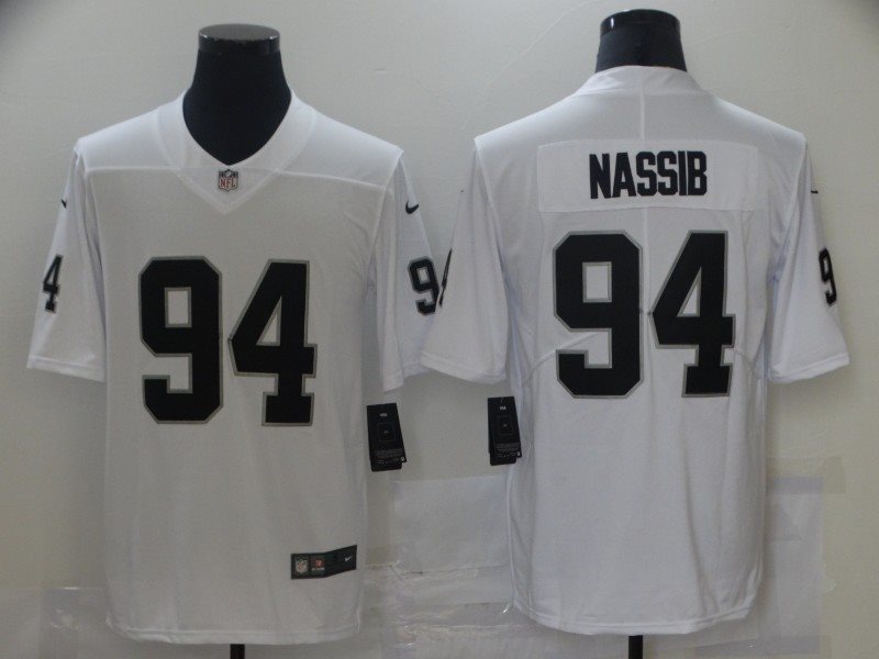 Nike Raiders 94 Carl Nassib White Vapor Limited Men Jersey