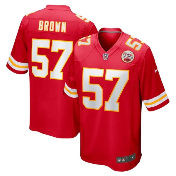 Nike Chiefs 57 Orlando Brown Red Vapor Untouchable Limited Men Jersey