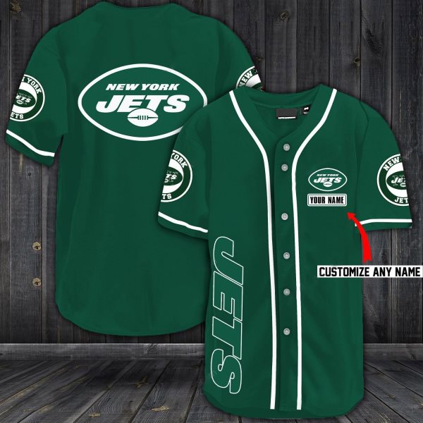 NFL New York Jets Baseball Customized Jersey (4)