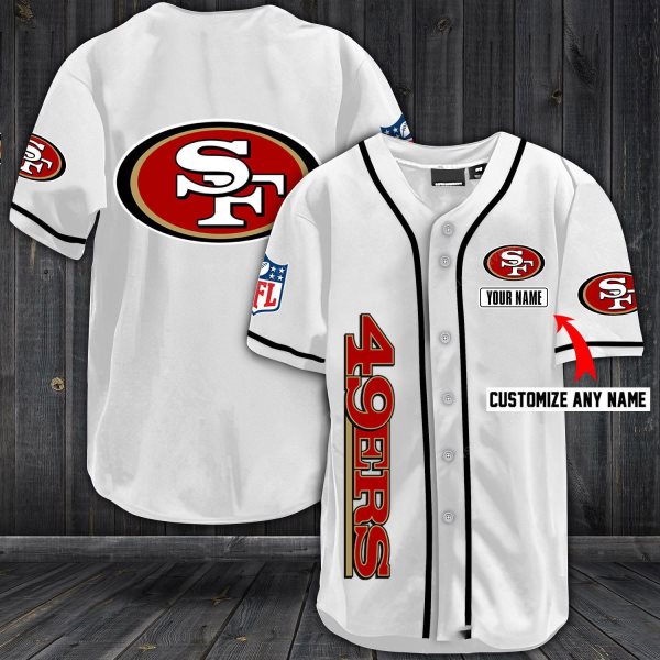 NFL San Francisco 49ers Baseball Customized Jersey (4)