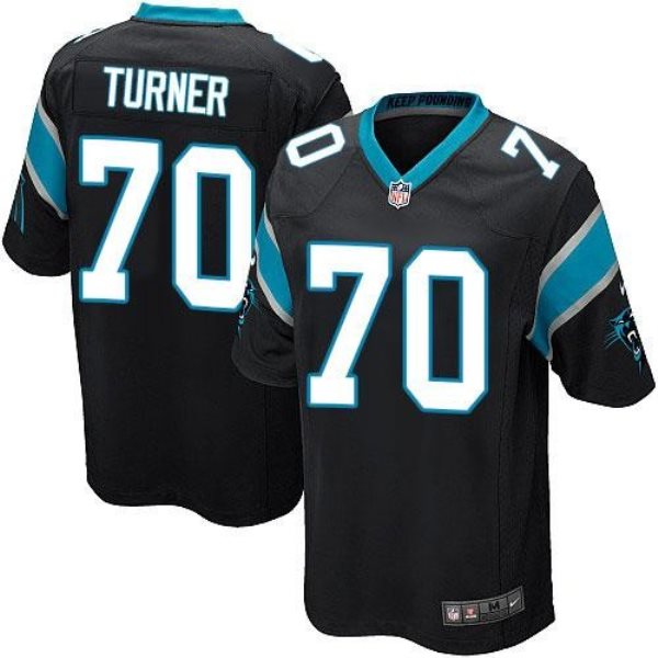 Nike Panthers 70 Trai Turner Black Team Color Youth Stitched NFL Elite Jersey