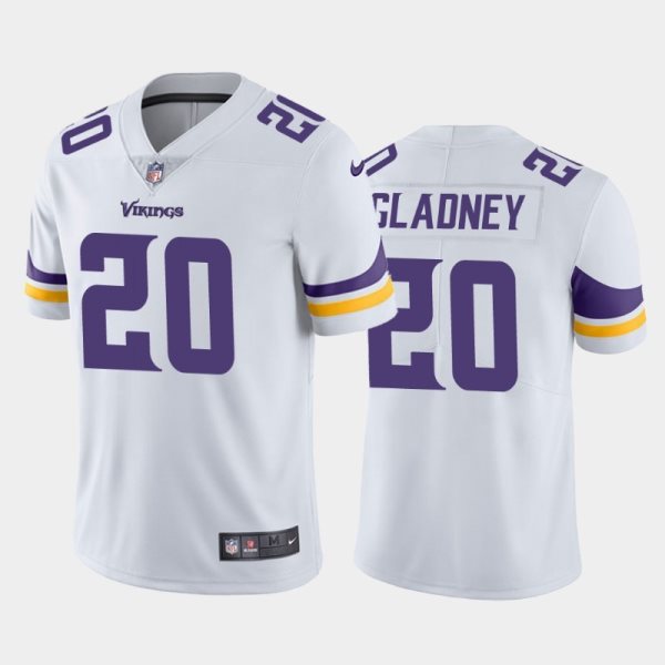 Nike Vikings 20 Jeff Gladney White 2020 NFL Draft Vapor Limited Men Jersey