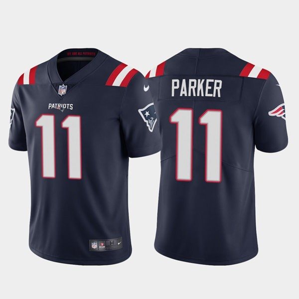 Nike Patriots 11 DeVante Parker Navy Vapor Untouchable Limited Men Jersey