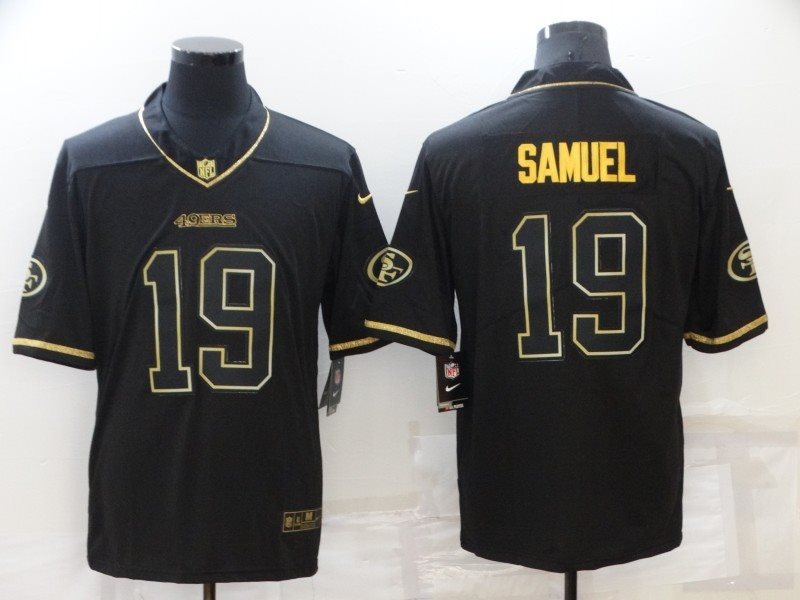 Nike 49ers 19 Deebo Samuel Black Gold Vapor Limited Men Jersey