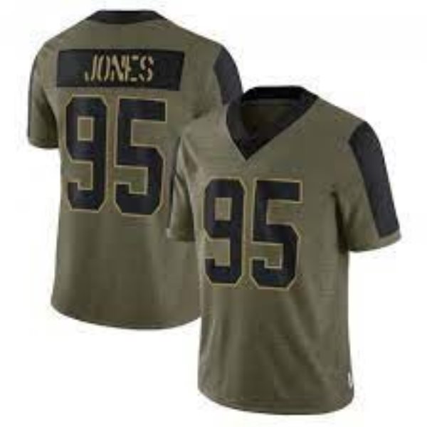 Nike Chiefs 95 Chris Jones 2021 Olive Salute To Service Limited Men Jersey