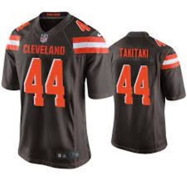 Nike Browns 44 Sione Takitaki Brown Vapor Untouchable Limited Men Jersey