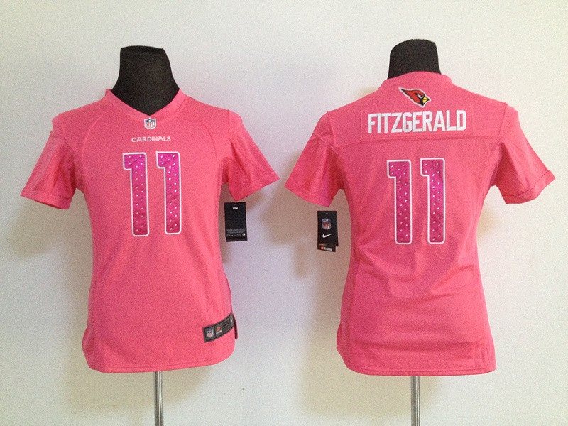 Nike Cardinals 11 Larry Fitzgerald Pink Women Elite Jersey