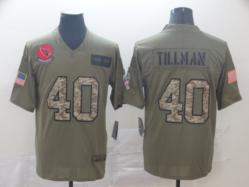Nike Cardinals 40 Pat Tillman 2019 Olive Camo Salute To Service Limited Men Jersey