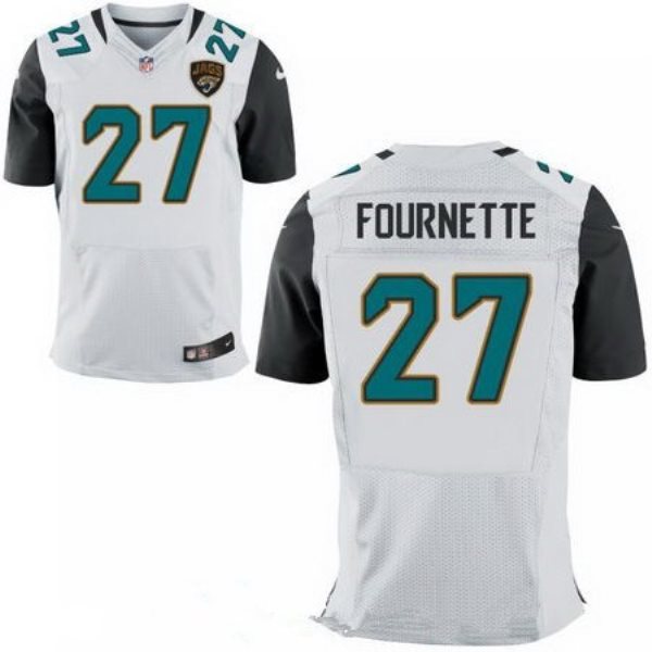 Nike Jaguars 27 Leonard Fournette 2017 NFL Draft White Elite Jersey