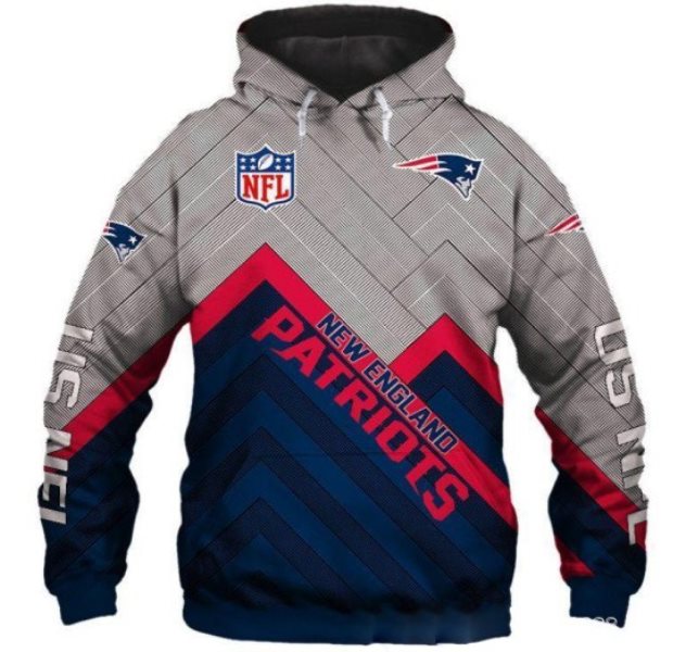 NFL New England Patriots 3D Printed Sport Pullover Hoodie Sweatshirt