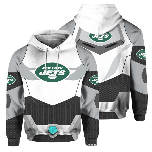NFL New York Jets 3D Printed Pocket Pullover Hoodie
