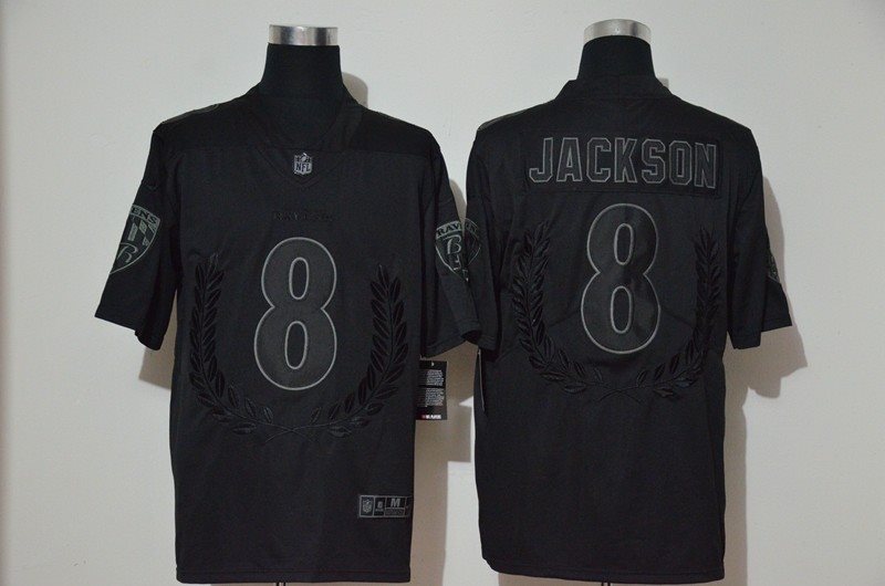 Nike Ravens 8 Lamar Jackson Black Vapor Untouchable Limited Men Jersey